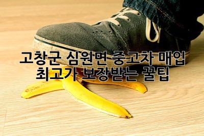 고창군 심원면 중고차 매입, 최고가 보장받는 꿀팁!