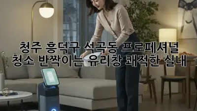 청주 흥덕구 석곡동 프로페셔널 청소: 반짝이는 유리창, 쾌적한 실내