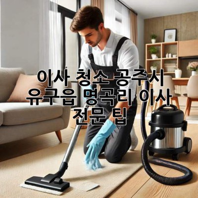 이사 청소: 공주시 유구읍 명곡리 이사 전문 팁