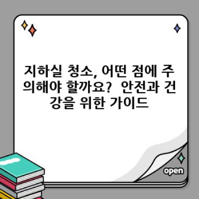 지하실 청소: 서울 종로구 명륜1가에서 완벽한 청소 가이드