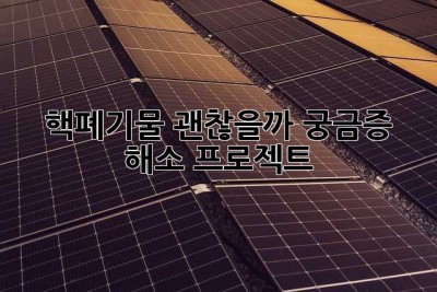 핵폐기물, 괜찮을까? 궁금증 해소 프로젝트!