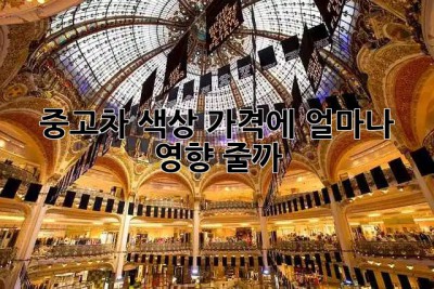 중고차 색상, 가격에 얼마나 영향 줄까? 🎨💰